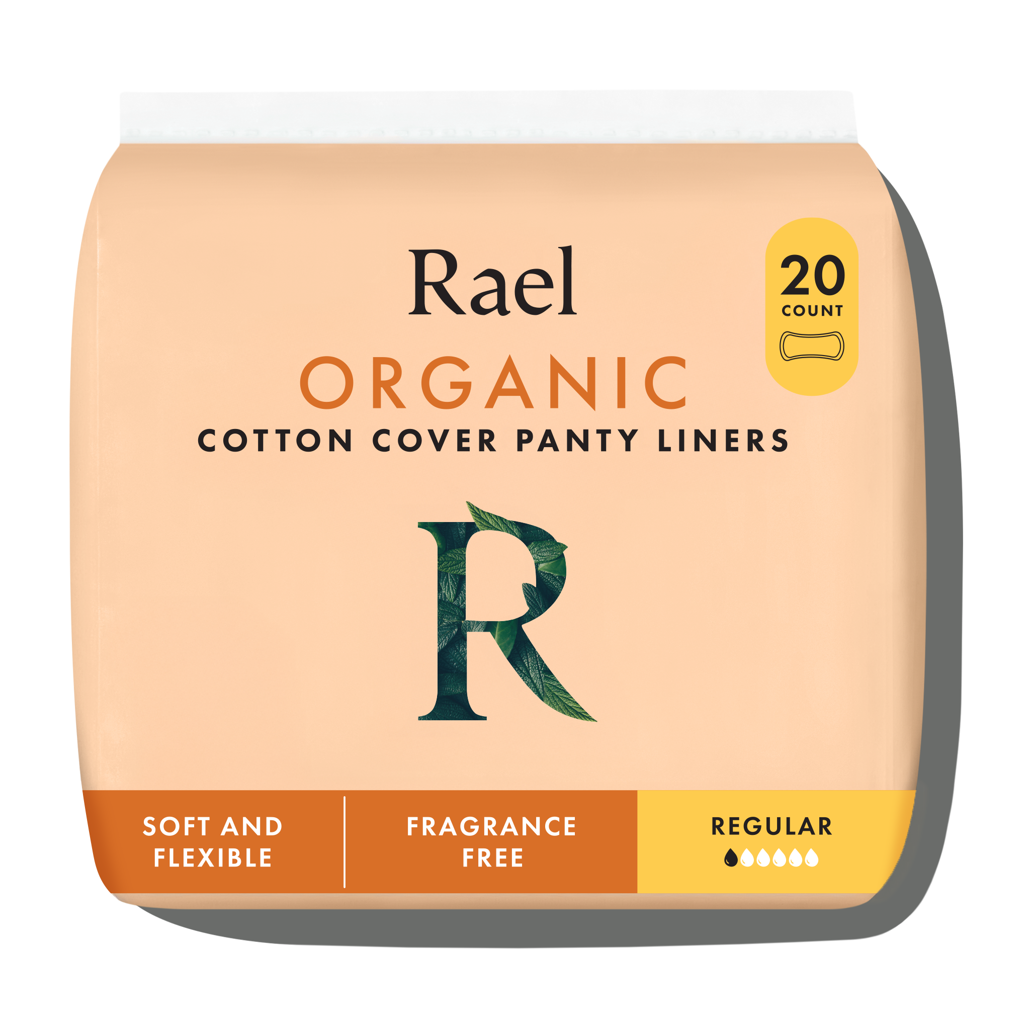 Regular Unscented Panty Liners Made With Organic Cotton X8